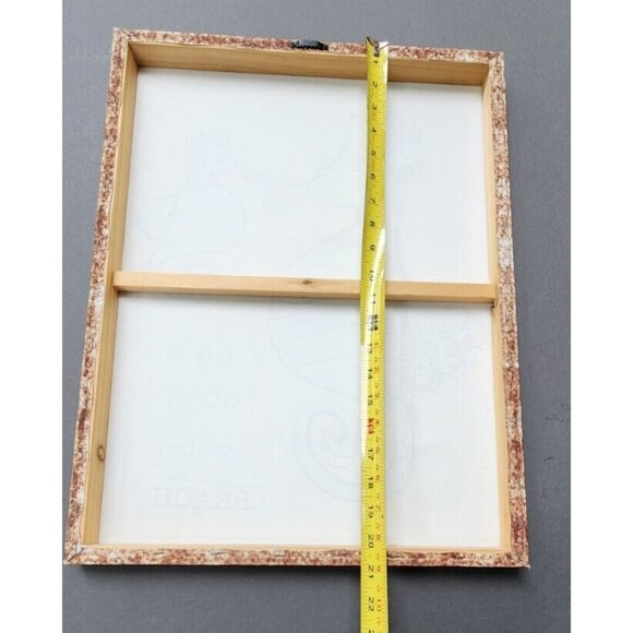 Wall Decor “Life Is Good At The Beach” Hanging Frame Wall Art Seahorse - Picture 8 of 10